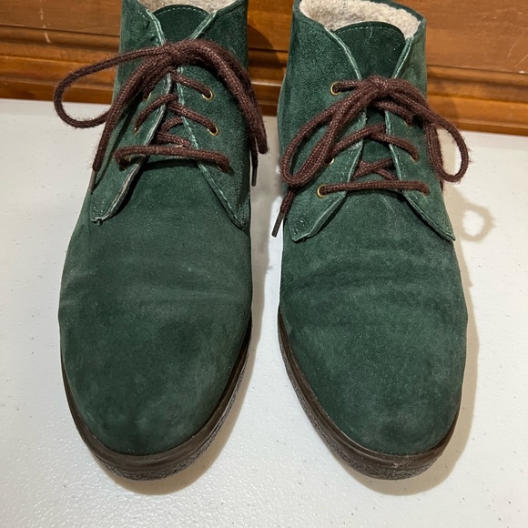 Eddie Bauer Green Suede Booties | Ankle Boots - Picture 3 of 12